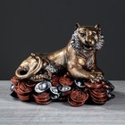 Сувенир "Тигр на монетах", символ года 2022, гипс, 17 см, микс - Фото 5