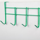 Вешалка на дверь на 6 крючков Доляна «Лайт», 45×17×10 см, цвет зелёный - Фото 3