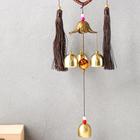 Музыка ветра с ловцом снов «Сердце с кисточками», 4 колокольчика, d=10.5 см, длина 40 см - Фото 3