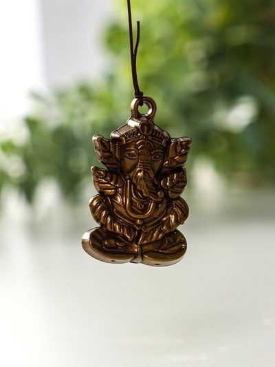 Музыка ветра металл "Ганеша" 4 трубки, 5 колокольчиков 65 см