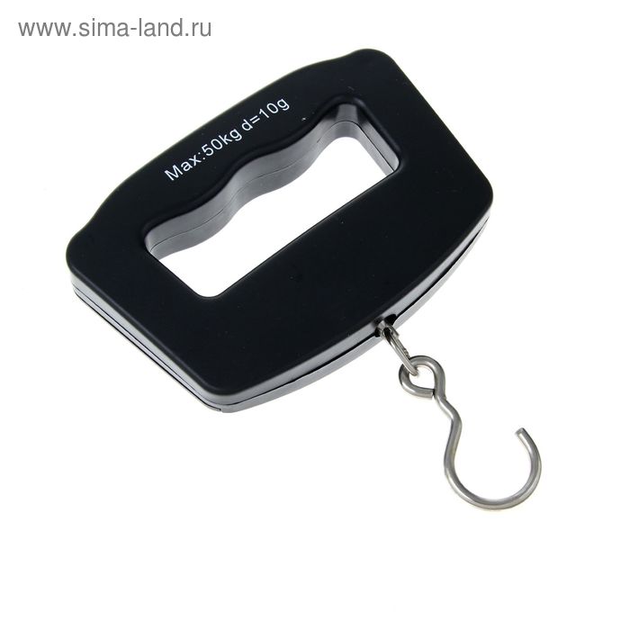 УЦЕНКА Весы - безмен Luazon LV-506, электронные, до 50 кг, точность до 10 г, подсветка, чёрные - Фото 1