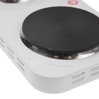 УЦЕНКА Плитка электрическая Luazon LHP-005, 2 конфорки, 2000 Вт, нагреватель диск, белая - Фото 2