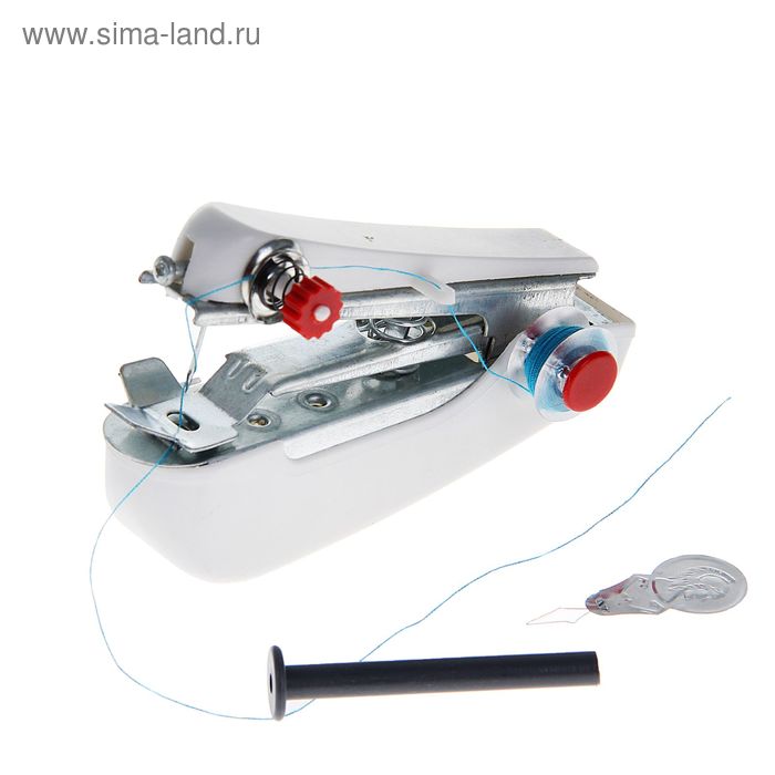 УЦЕНКА Мини-швейная машинка Luazon LSH-08, механическая, 11 см, с катушкой и нитевдевателем - Фото 1