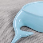 Блюдо керамическое «Кит», 13×7×3 см, цвет голубой - Фото 3