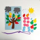 Игрушка из фетра с липучками "Изучаем времена года", лист основа + 39 элементов - Фото 8