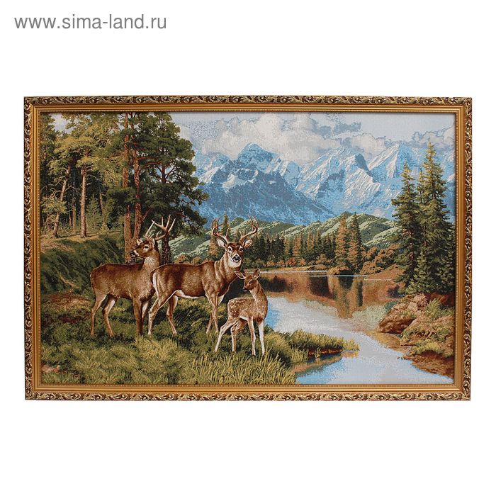 Гобеленовая картина "Три оленя" 112х75 см - Фото 1