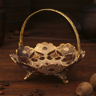 Интерьерный сувенир ваза-фруктовница с ручкой "Киси" - Фото 2