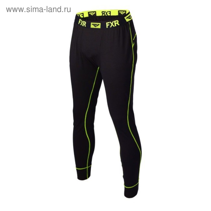 Термоштаны мужские Fxr Vapour 20% Merino , M, Black/hi-Vis - Фото 1