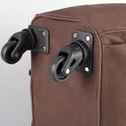 Сумка-рюкзак 2 в 1 на колёсах 18", отдел на молнии, наружный карман, цвет коричневый - Фото 4