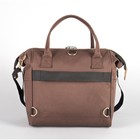 Сумка-рюкзак 2 в 1 на колёсах 18", отдел на молнии, наружный карман, цвет коричневый - фото 8437826