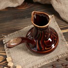 Турка для кофе "Пенёк", коричневая, 0.5 л - Фото 4