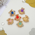 Краб для волос "Ария" 2 см цветок, золото, микс - Фото 2