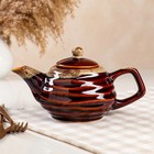 Чайник для заварки "Волна", коричневый, керамика, 0.5 л - Фото 2