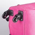 Сумка-рюкзак 2 в 1 на колёсах 18", отдел на молнии, наружный карман, цвет малиновый - Фото 4