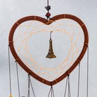 Музыка ветра «Сердце с Эйфелевой башней», металл, 4 трубки, 5 колокольчиков, d=17 см, длина 65 см - Фото 2