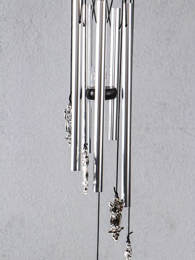 Музыка ветра металл, пластик "Филин на ветке" 5 трубок 60 см