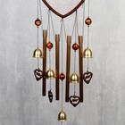 Музыка ветра «Сердце с сердечками», металл, 4 трубки, 5 колокольчиков, d=17 см, длина 65 см - Фото 4
