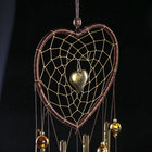 Музыка ветра «Сердце с сердечками», металл, 4 трубки, 5 колокольчиков, d=17 см, длина 65 см - Фото 5