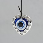 Музыка ветра «Сердечки от сглаза», металл, пластик, 5 трубок, глазки, 60 см - Фото 4