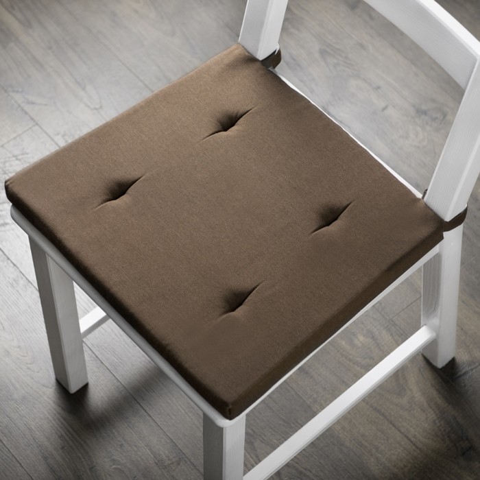 Комплект подушек для стула «Билли», размер 37 х 42 х 3 см - 2 шт, коричневый