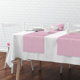 Комплект дорожек на стол «Марси», размер 40 х 150 см - 4 шт, розовый
