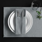 Комплект кувертов «Ибица», размер 10 х 24 см - 4 шт, серый - фото 301480326