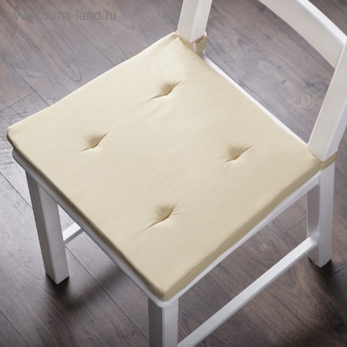 Комплект подушек для стула «Билли», размер 37 х 42 х 3 см - 2 шт, кремовый - Фото 1