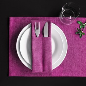 Комплект кувертов «Ибица», размер 10 х 24 см - 4 шт, фиолетовый