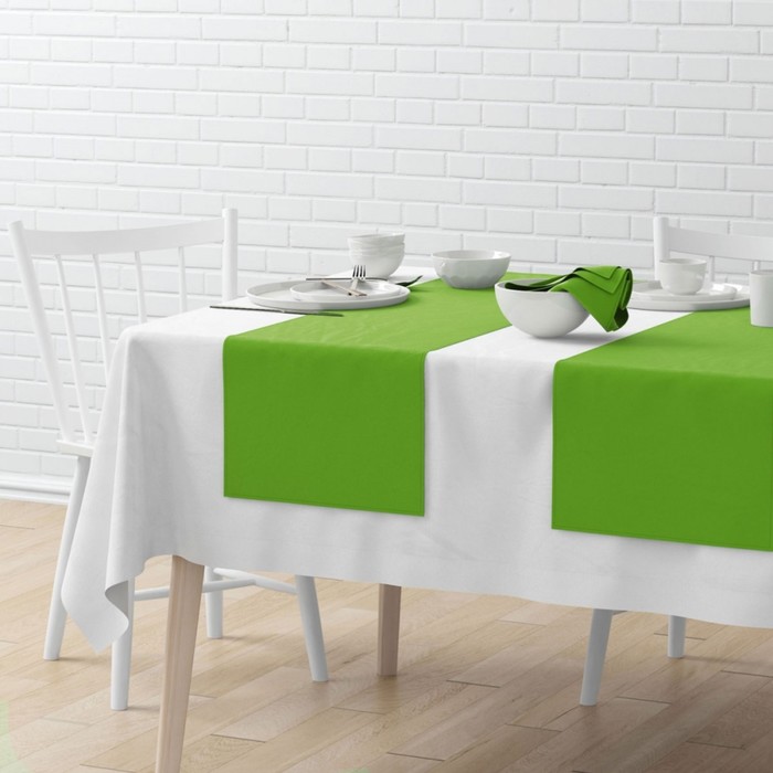 Комплект дорожек на стол «Билли», размер 40 х 150 см - 4 шт, зелёный