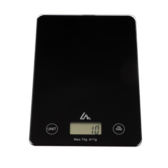 Весы кухонные Luazon LVK-702, электронные, до 7 кг, чёрные - фото 1908431280
