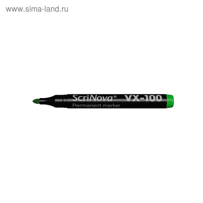 Маркер перманентный 1-3 мм ScriNova 100, круглый наконечник, толщина 1-3мм, зеленая 710004 - Фото 1