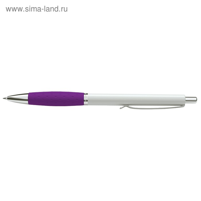 Ручка шариковаяя автомат WANG, толщина линии 0,4мм, рез/фиолет, синяя 7573 - Фото 1