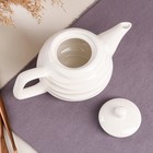 Чайник для заварки "Волна", белый, керамика, 0.5 л - Фото 3