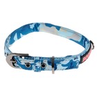 Ошейник Dogness Camo, М, 41-51 х 2 см, до 25 кг, нейлон/неопрен, синий - Фото 1