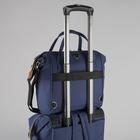 Сумка-рюкзак 2 в 1 на колёсах 18", отдел на молнии, наружный карман, цвет синий - фото 8437944