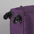 Сумка-рюкзак 2 в 1 на колёсах 18", отдел на молнии, наружный карман, цвет фиолетовый - фото 8437953