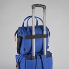 Сумка-рюкзак 2 в 1 на колёсах 18", отдел на молнии, наружный карман, цвет синий - фото 9556557