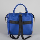 Сумка-рюкзак 2 в 1 на колёсах 18", отдел на молнии, наружный карман, цвет синий - фото 9556561