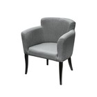 Кресло «Неаполь», ткань велюр, опоры массив венге, цвет грей - фото 298130775