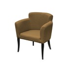 Кресло «Неаполь», ткань велюр, опоры массив венге, цвет yellow - фото 298130798