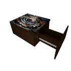 Стол «Трансформер» с ящиком 740(1480) × 600 × 410(750), стекло, цвет венге/507341326 - Фото 1