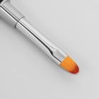 Кисть шпатель для акрил-геля, лепесток, 14 см, d=6×9 мм, чёрная - Фото 3