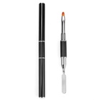 Кисть шпатель для акрил-геля, лепесток, 14 см, d=6×9 мм, чёрная - Фото 2