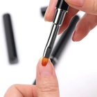 Кисть шпатель для акрил-геля, лепесток, 14 см, d=6×9 мм, чёрная - Фото 5