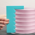 Шпатель кондитерский Доляна «Волны», 18×11.5 см, цвет голубой - Фото 3