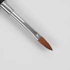 Кисть шпатель для акрил-геля, заострённая, 15.5 см, ворс 6×15 мм, чёрная, серебристая - Фото 3