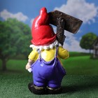 Садовая фигура "Гном c табличкой Welcome", разноцветная, гипс, 51 см - Фото 3