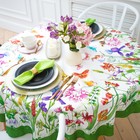 Скатерть "Луговые цветы" d=220 см, 100% хл, саржа 190 гр/м2 - фото 25924009
