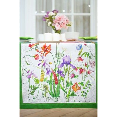 Дорожка на стол «Луговые цветы», 40×146 см+/-3 см, 100% хлопок, саржа 190 гр/м2