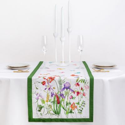Дорожка на стол «Луговые цветы», 40×146 см+/-3 см, 100% хлопок, саржа 190 гр/м2